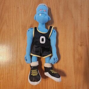 Blue Monster Basketball Player Plush Doll Stuffed Toy Small Jersey 0 Black Shoes